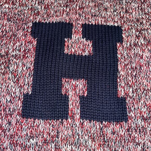 Vintage 90s Tommy Hilfiger Big H Pullover Knit Sweater – Men's XXL - Picture 2 of 5